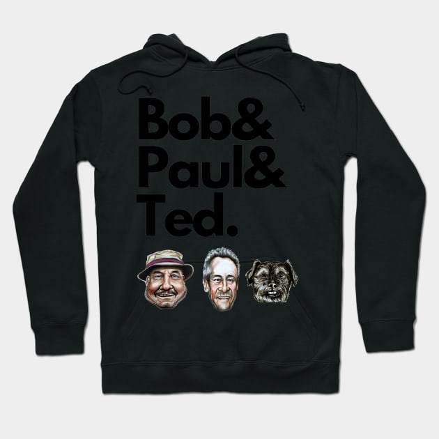 Gone Fishing - Bob, Paul and Ted the dog fan art. Hoodie by smadge